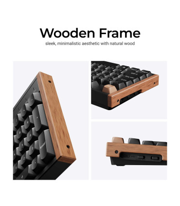 Keychron K10 HE Clavier magnétique ISO-CH en bois noir | studioCTRL