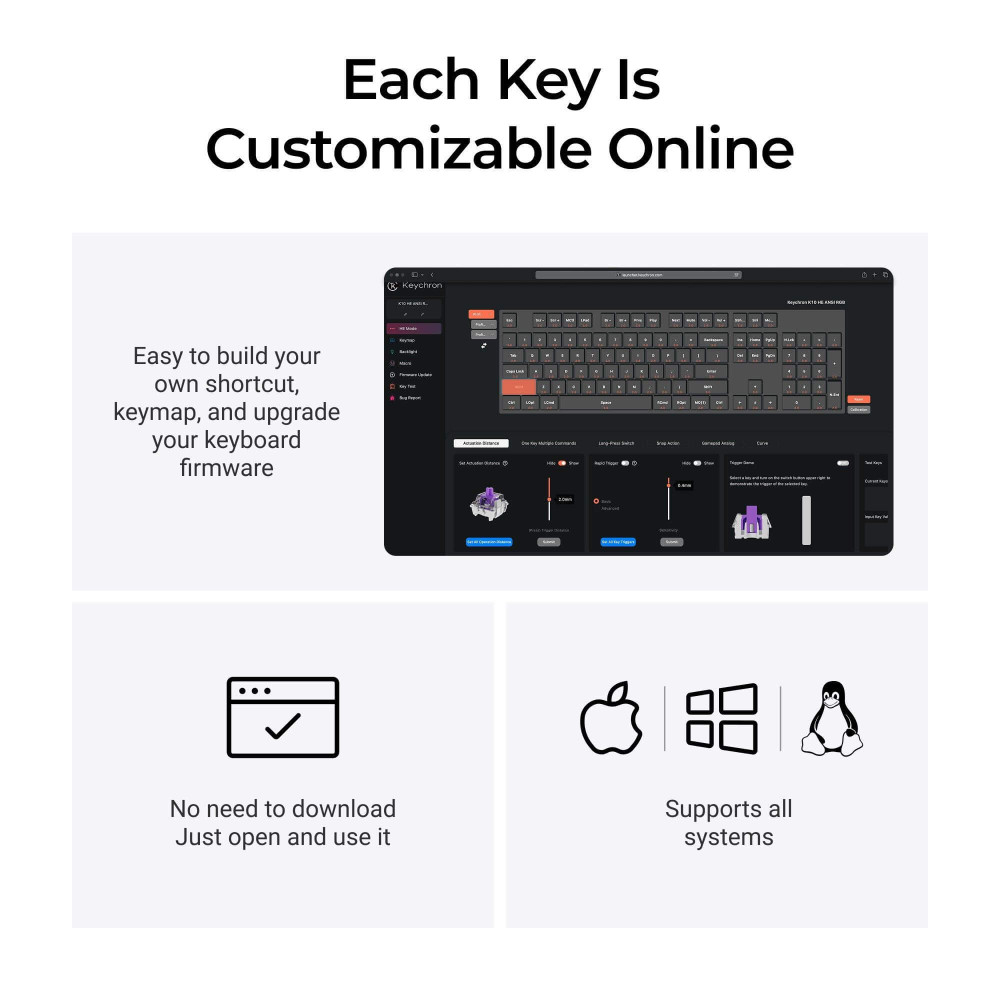 Keychron K10 HE Clavier magnétique ISO-CH en bois noir | studioCTRL