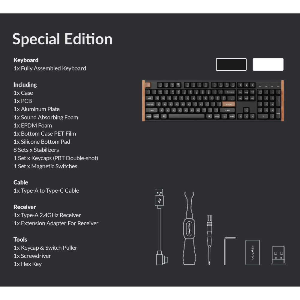 Keychron K10 HE Black Wood ISO-CH Magnetic Keyboard | studioCTRL