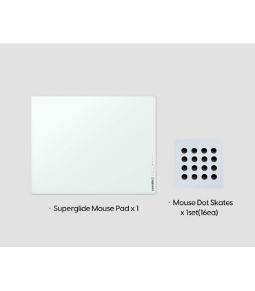 Pulsar Superglide Pad 3 M Tapis de souris en verre blanc Type S