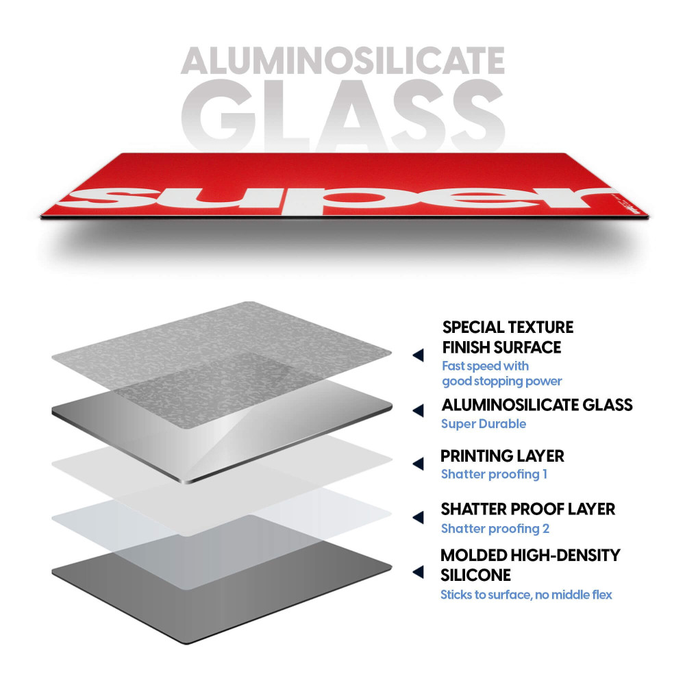 Pulsar Superglide Pad 3 M Red Type S Glas-Mousepad