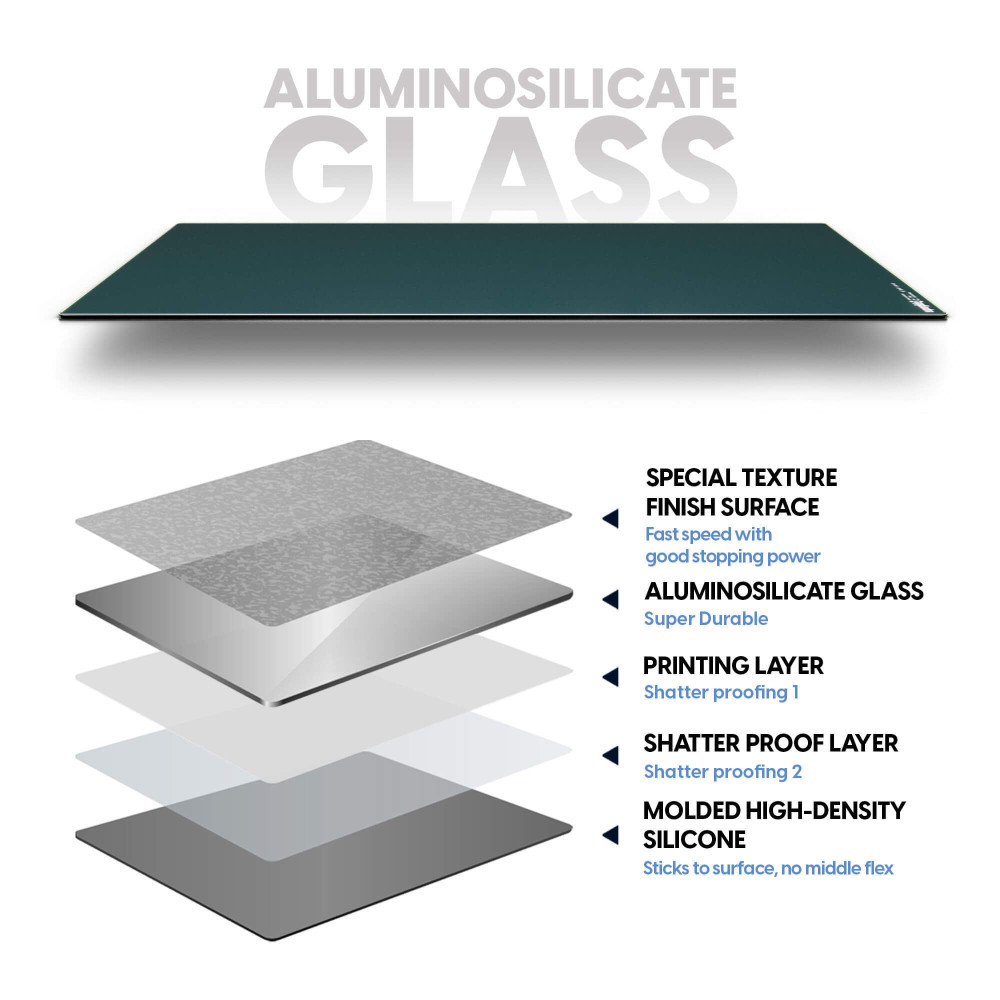 Pulsar Superglide Pad 3 M Green Type S Glas-Mousepad
