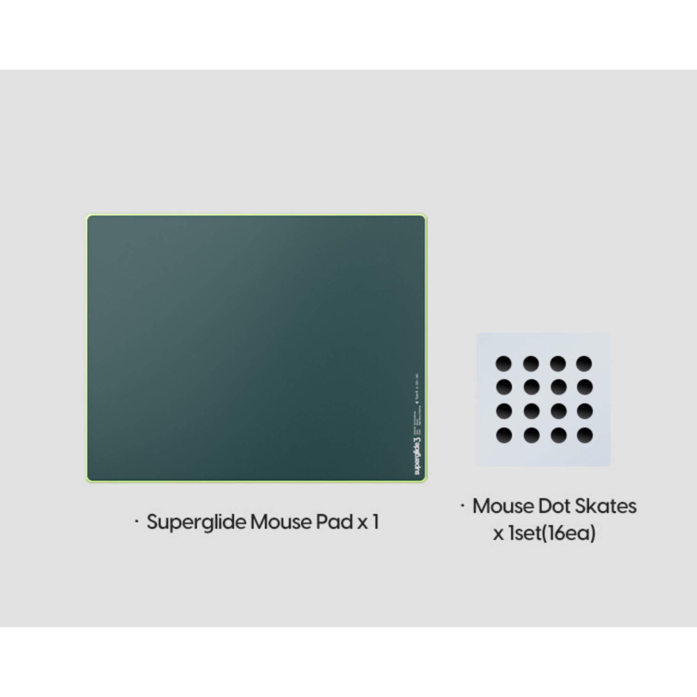 Pulsar Superglide Pad 3 M Green Type S Glas-Mousepad