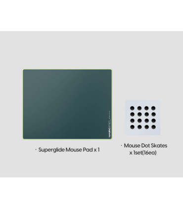 Pulsar Tapis de souris en verre Superglide 3 M Vert Type S