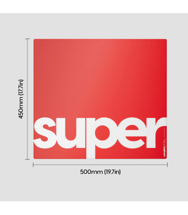 Pulsar Superglide Pad 3 XLE Red Type S Glass Mousepad
