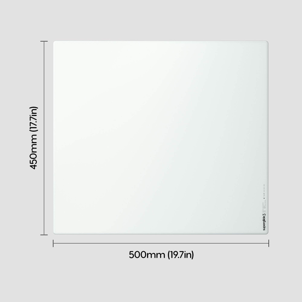 Pulsar Superglide Pad 3 XLE Tapis de souris en verre blanc Type S