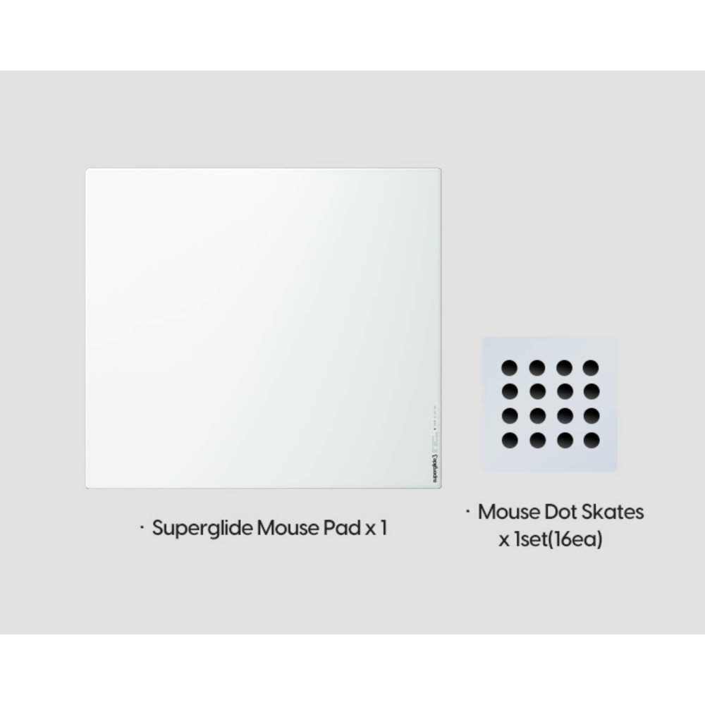 Pulsar Superglide Pad 3 XLE Tapis de souris en verre blanc Type S