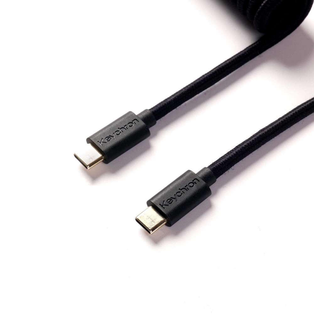 Keychron Coiled Aviator Cable 8K - Straight Connector - Black