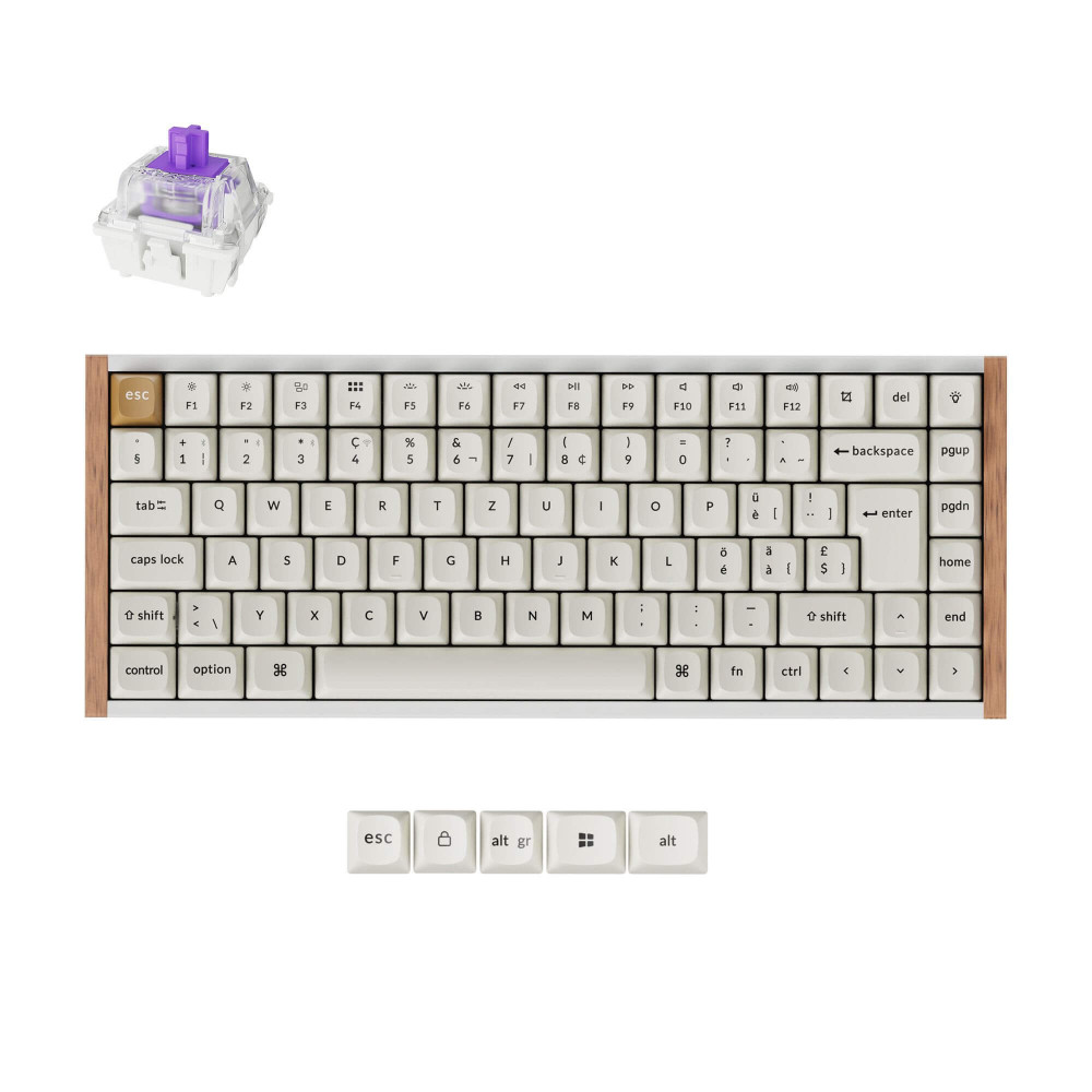 Keychron K2 HE ISO-CH – 75% Wireless RGB Tastatur mit Magnet-Switches