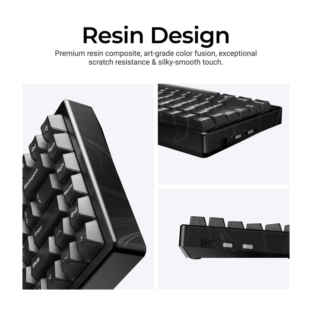 Keychron K2 HE Resin ANSI-US: Resingehäuse & transparente Tasten