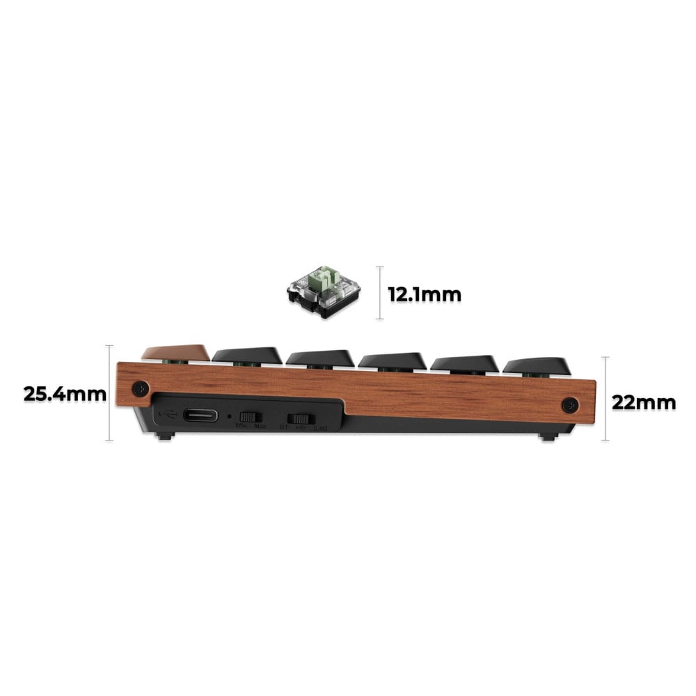Keychron K3 HE Black Wood ANSI-US | Magnetische Tastatur