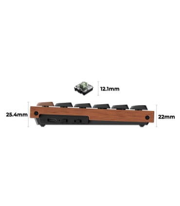 Keychron K3 HE Black Wood ANSI-US | Magnetische Tastatur