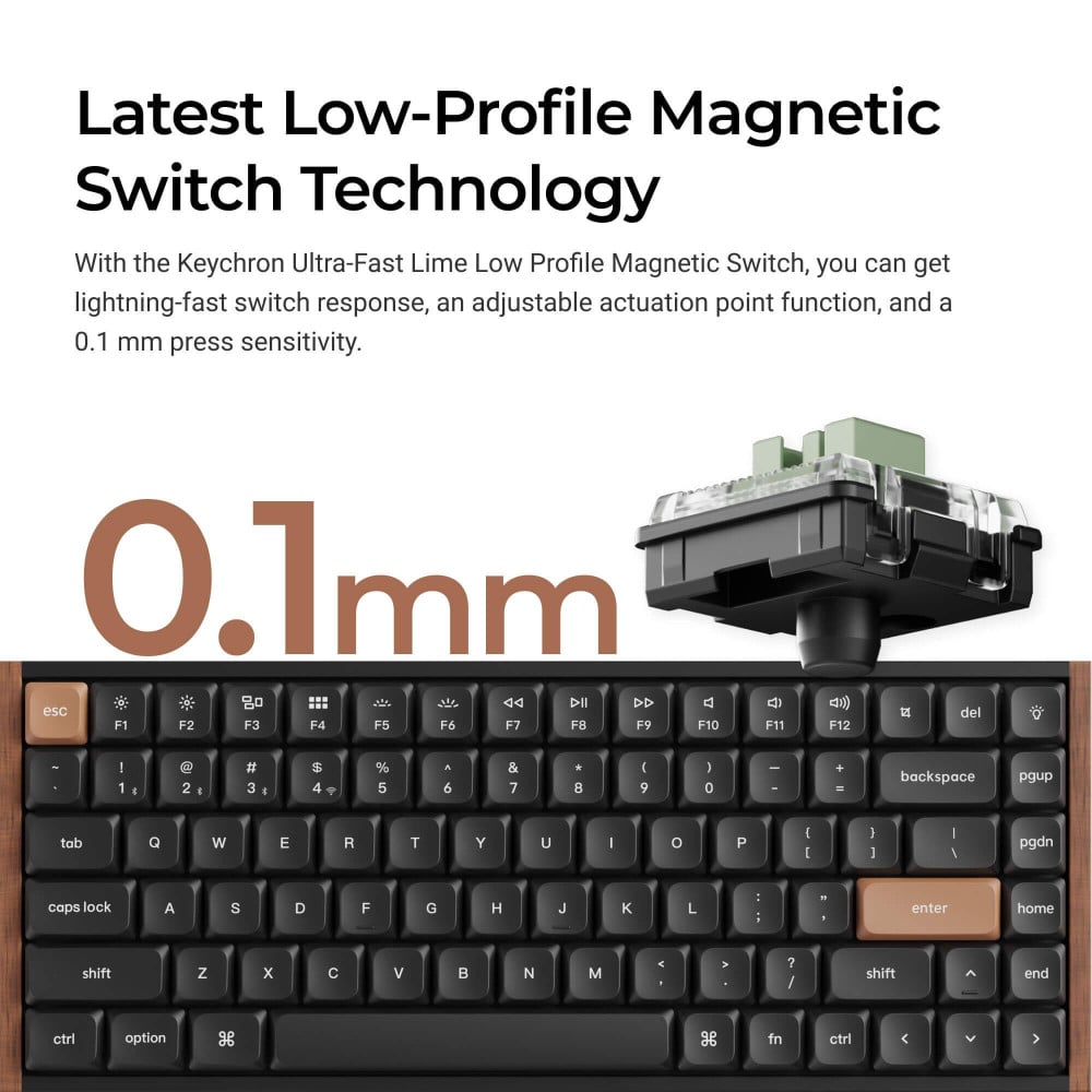 Keychron K3 HE Black Wood ANSI-US | Magnetische Tastatur