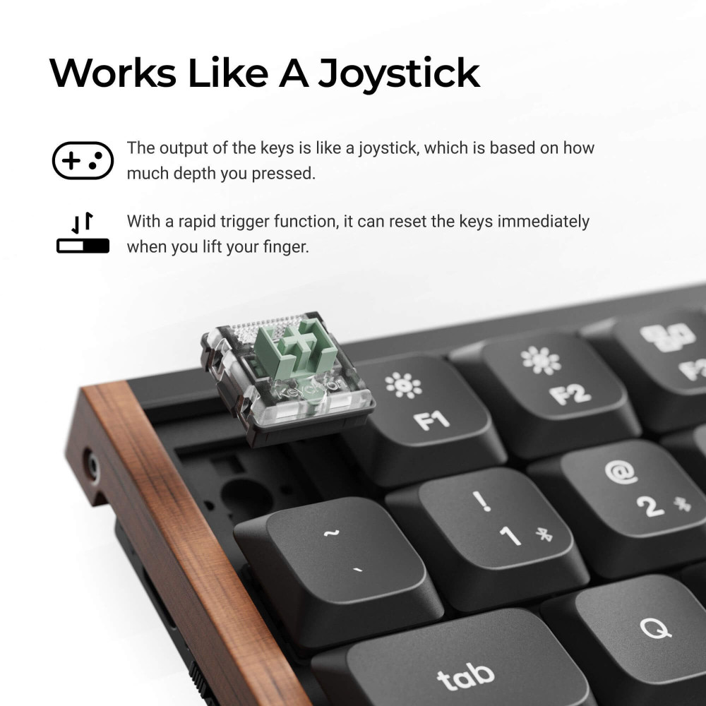 Keychron K3 HE Black Wood ANSI-US | Magnetische Tastatur
