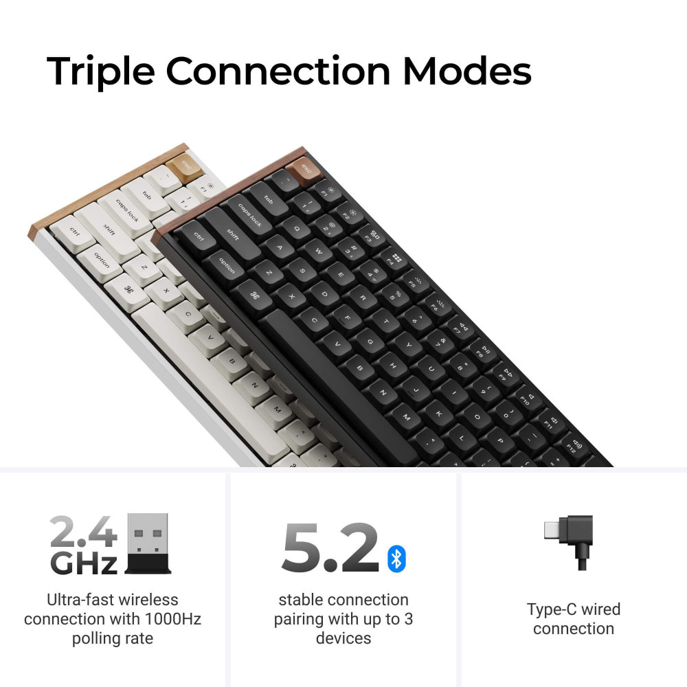 Keychron K3 HE Black Wood ANSI-US | Magnetische Tastatur