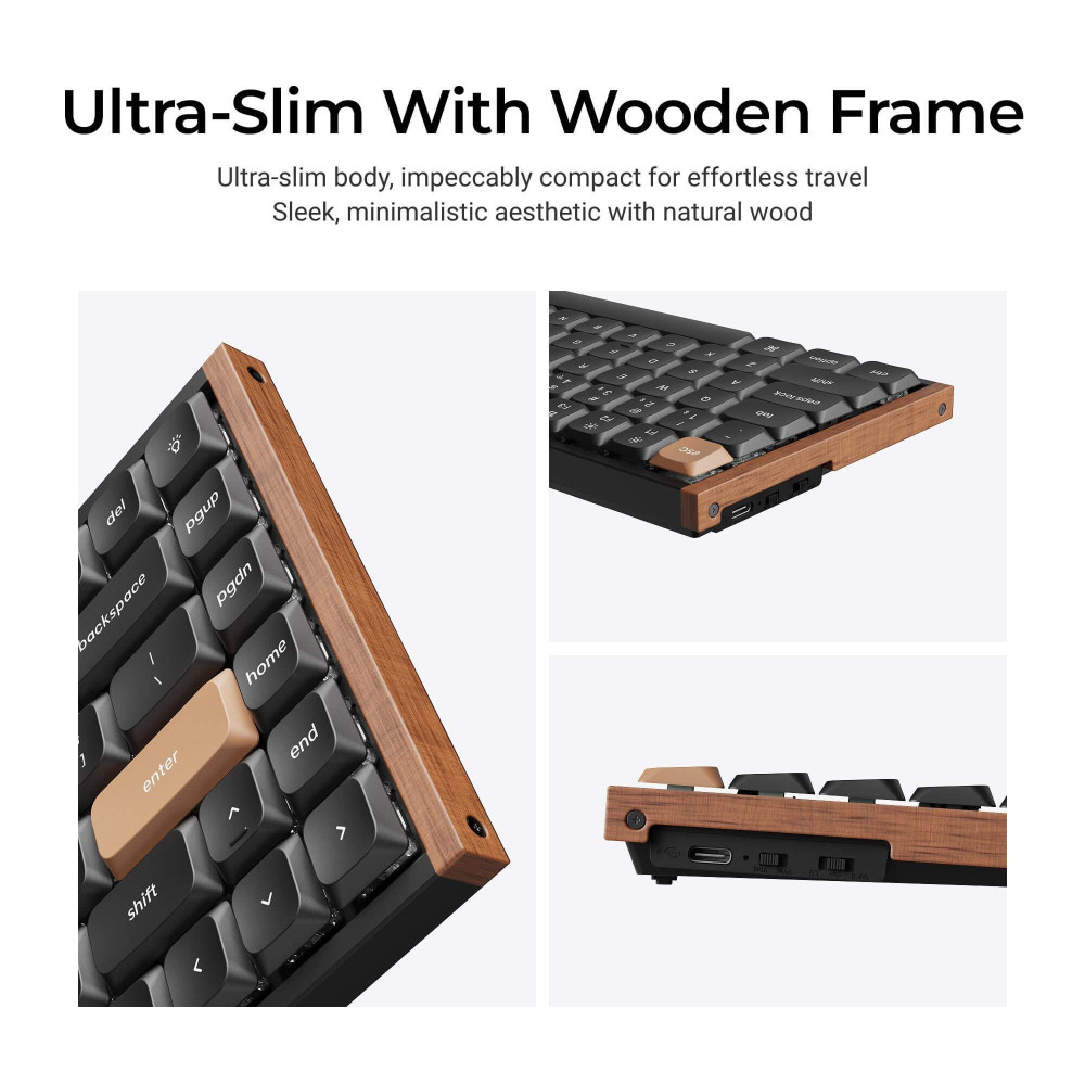 Keychron K3 HE Black Wood ANSI-US | Magnetische Tastatur