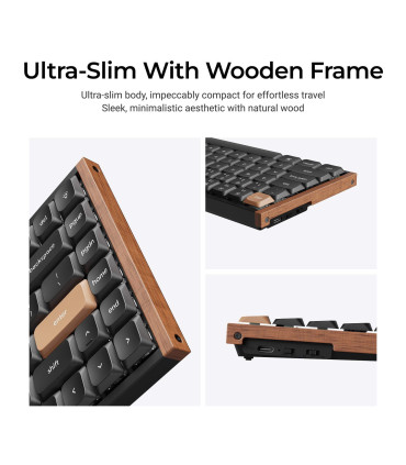 Keychron K3 HE Black Wood ANSI-US | Magnetische Tastatur