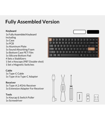 Keychron K3 HE Black Wood ANSI-US | Magnetische Tastatur