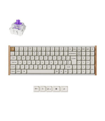 Keychron K4 HE White Wood ISO-CH – Magnetische Tastatur