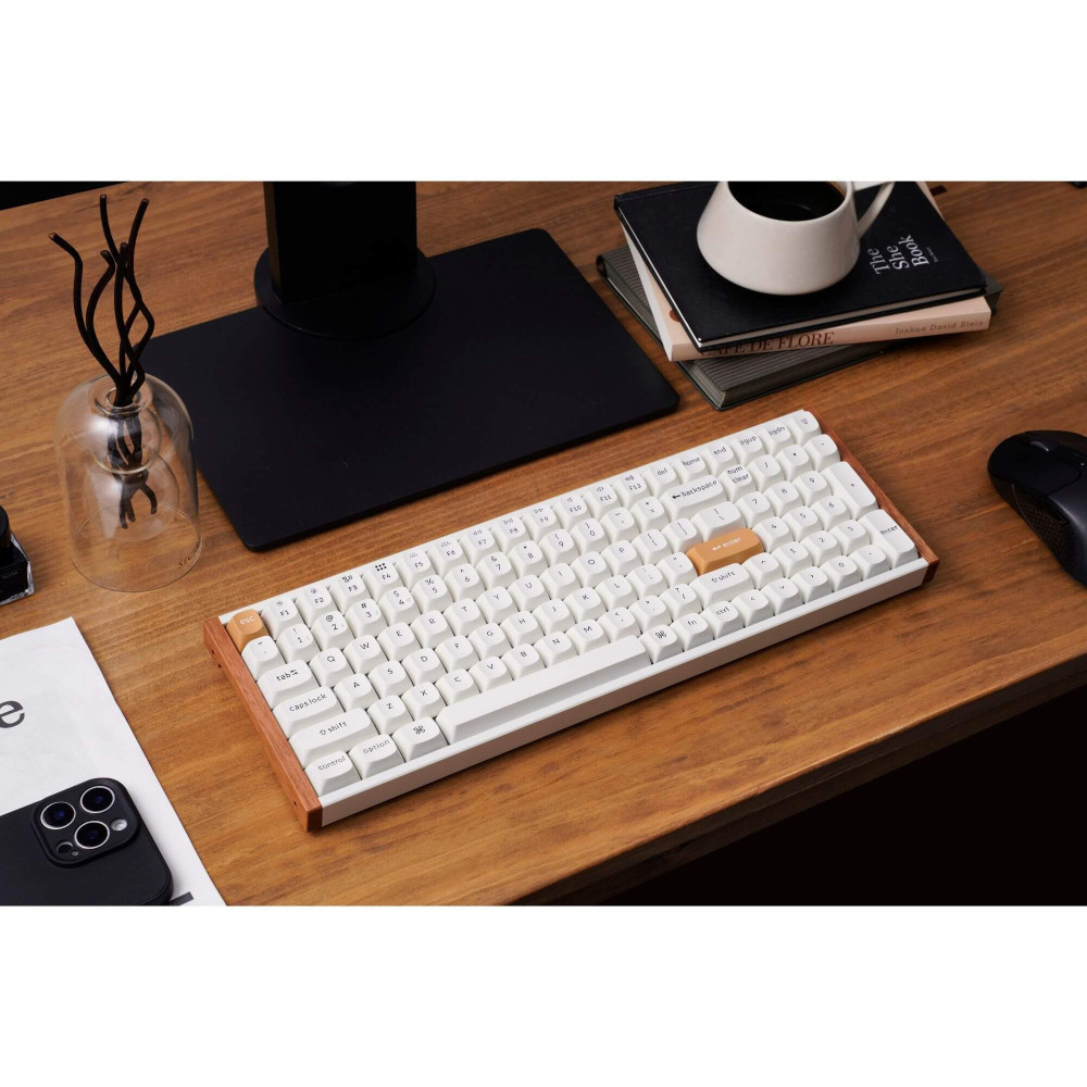 Keychron K4 HE White Wood ISO-CH – Magnetische Tastatur