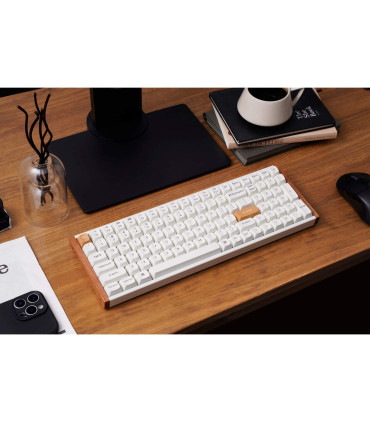 Keychron K4 HE White Wood ISO-CH – Magnetische Tastatur