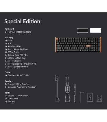 Keychron K4 HE Bois blanc ISO-CH – Clavier magnétique