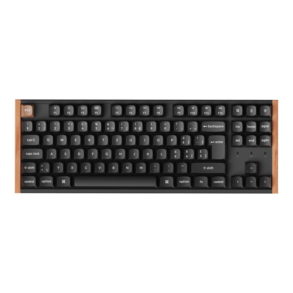 Keychron K8 HE Black Wood ISO-CH | TKL Magnetic Keyboard