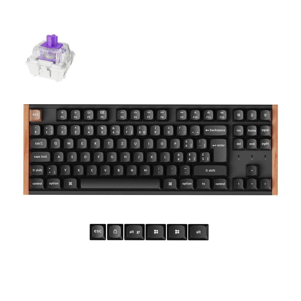 Keychron K8 HE Commutateur Magnétique en bois noir (CH)
