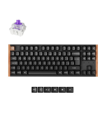 Keychron K8 HE Bois noir ISO-CH | Clavier magnétique TKL