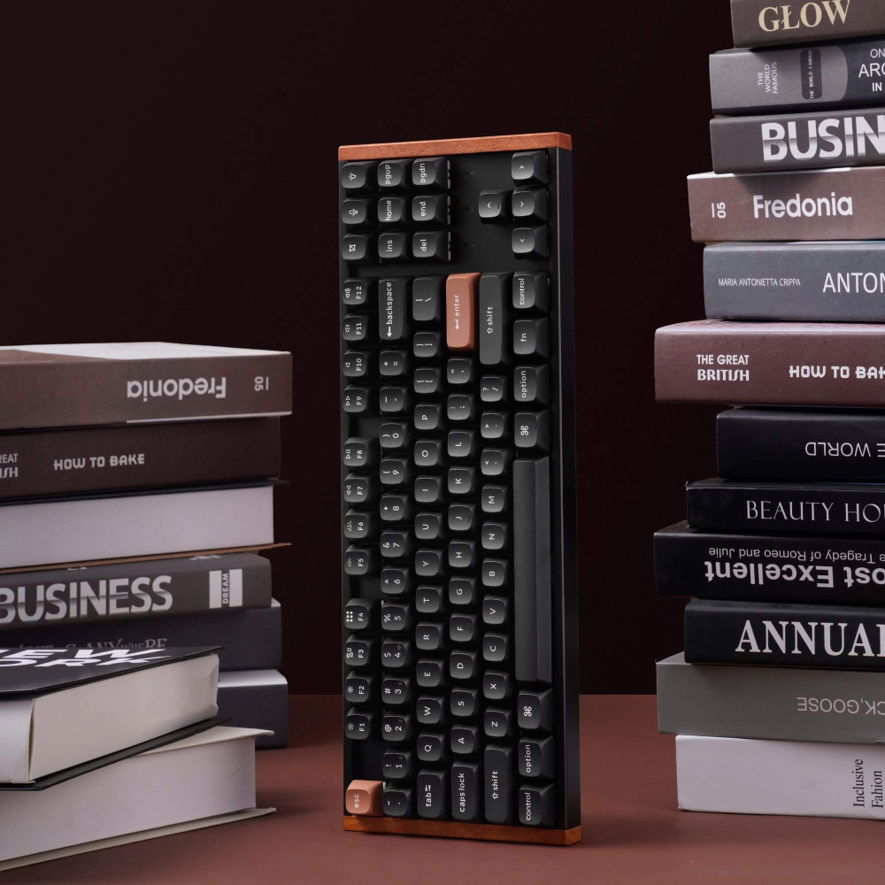 Keychron K8 HE Black Wood ISO-CH | Magnetische TKL-Tastatur
