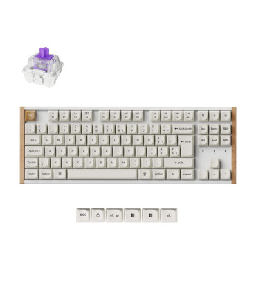 Keychron K8 HE Bois blanc ISO-CH | Clavier magnétique TKL