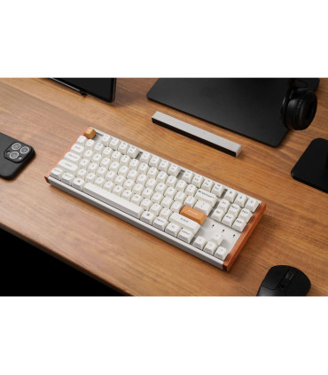Keychron K8 HE White Wood ISO-CH | Magnetische TKL-Tastatur