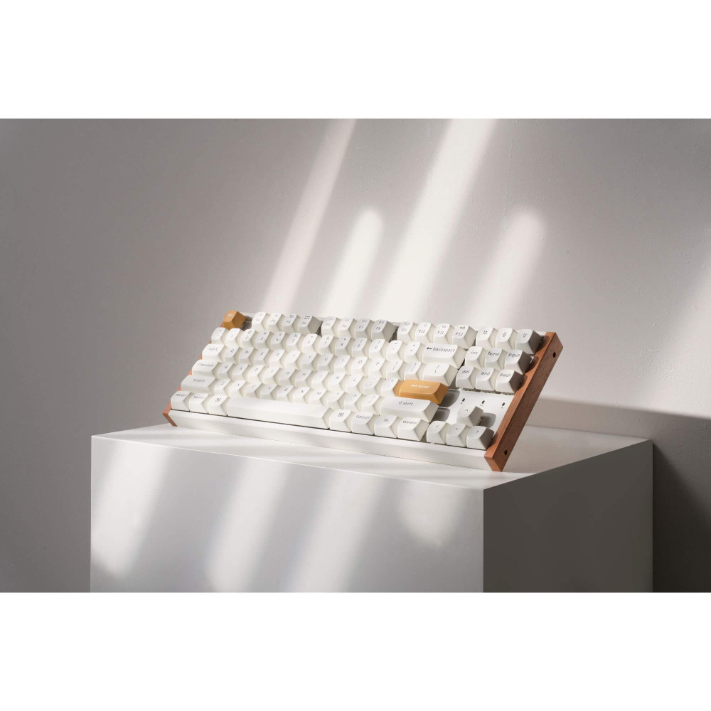 Keychron K8 HE White Wood ISO-CH | Magnetische TKL-Tastatur