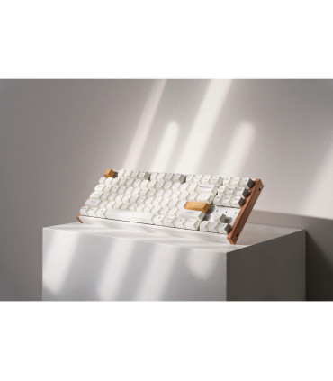 Keychron K8 HE White Wood ISO-CH | Magnetische TKL-Tastatur
