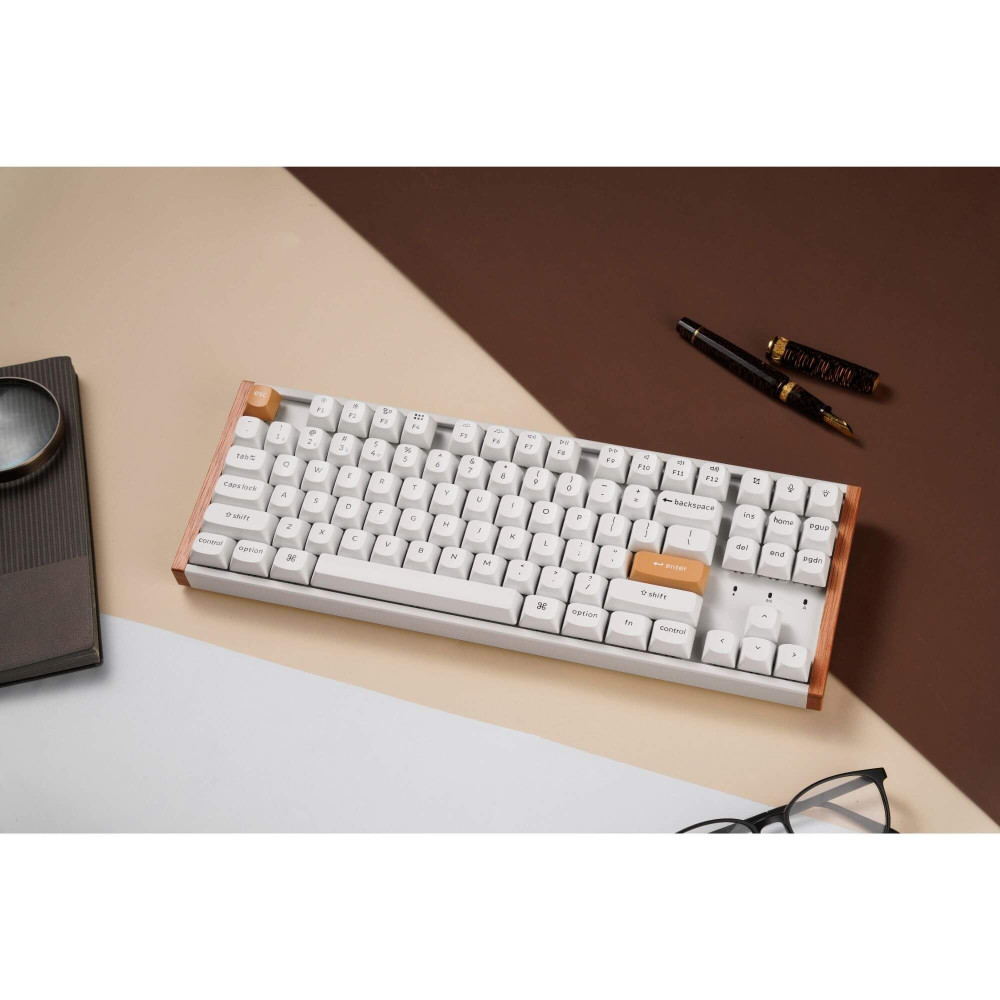 Keychron K8 HE White Wood ISO-CH | Magnetische TKL-Tastatur