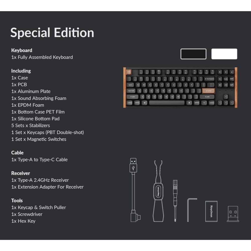 Keychron K8 HE Bois blanc ISO-CH | Clavier magnétique TKL
