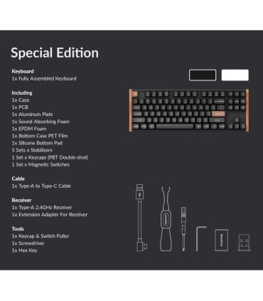 Keychron K8 HE Bois blanc ISO-CH | Clavier magnétique TKL