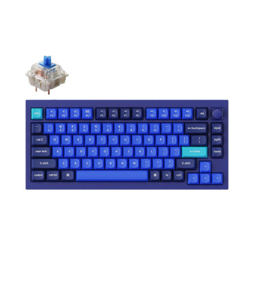 Keychron Q1 Blue QMK Brown Switch (ANSI) avec bouton