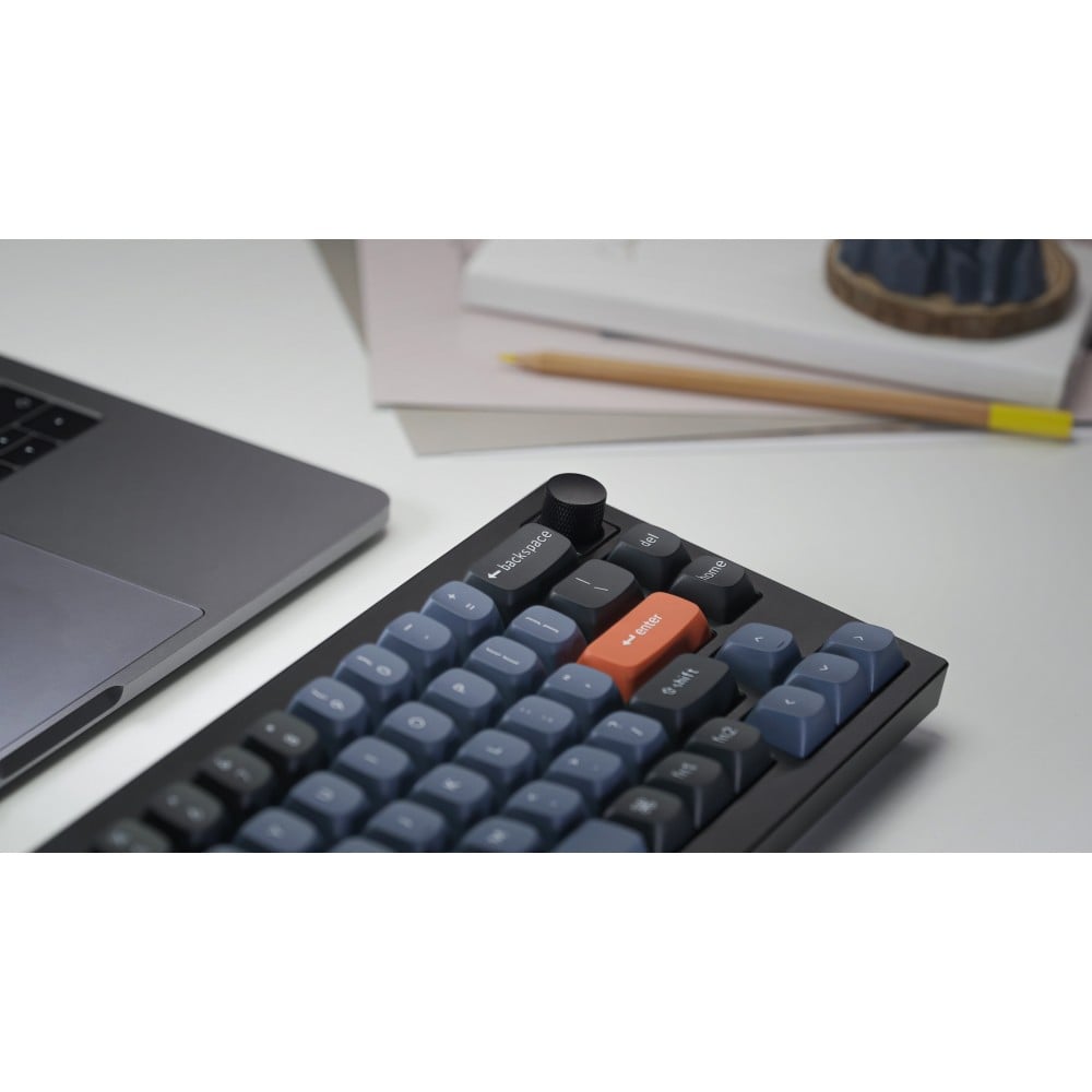 Keychron Q2 Black QMK Blue Switch (ANSI) avec bouton