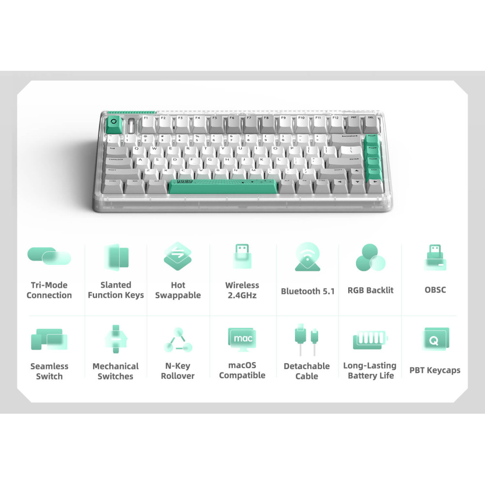 IQUNIX OG80 Trou de ver TTC Rose Or