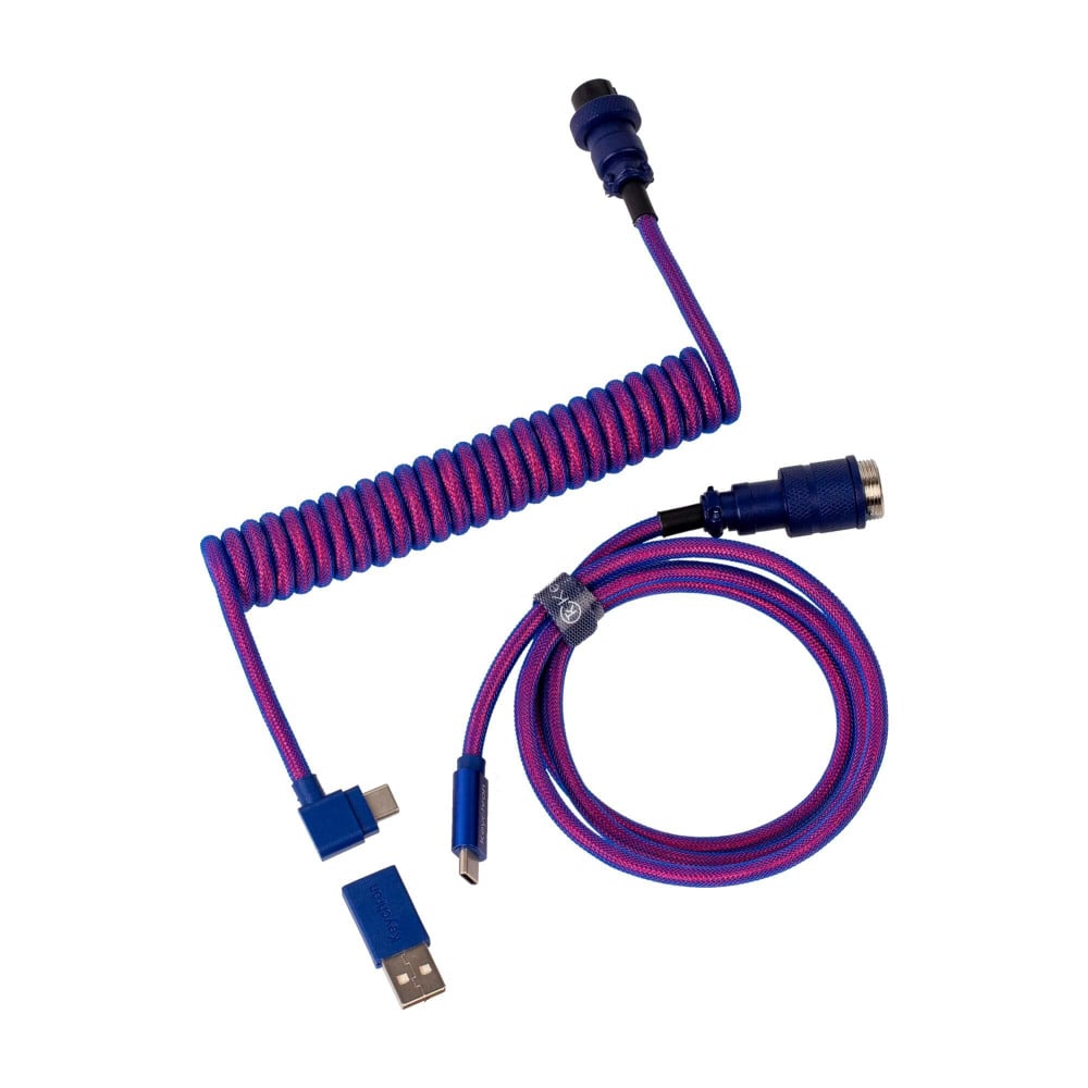 Keychron Câble incliné enroulé Premium - Violet