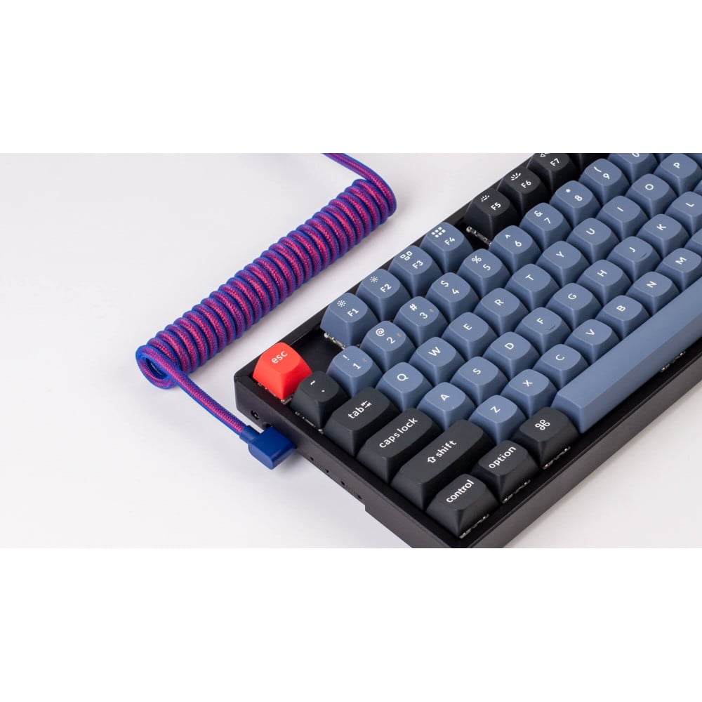 Keychron Premium Coiled Angled Cable - Purple