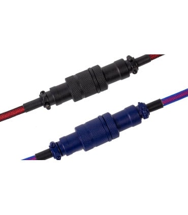 Keychron Premium Coiled Angled Cable - Purple