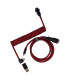 Keychron Premium Coiled Angled Cable - Red
