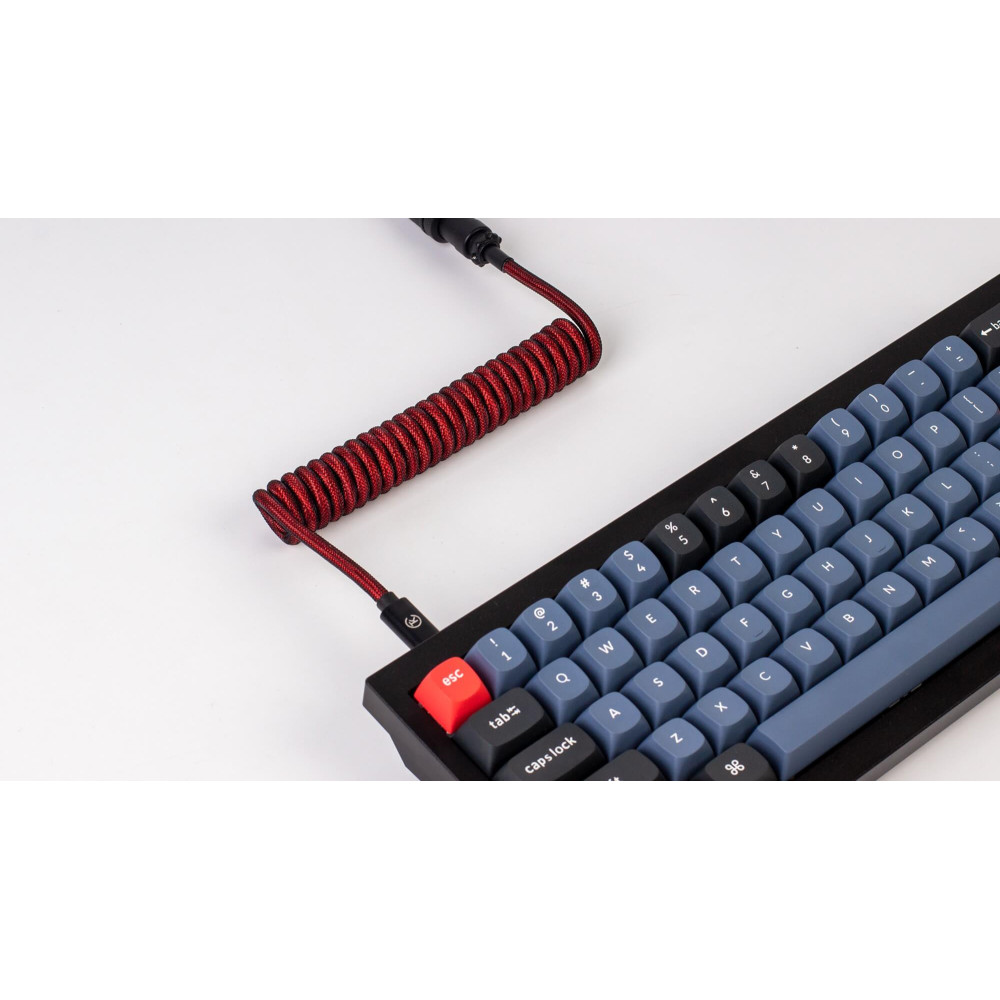 Keychron Premium Coiled Angled Cable - Red