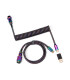 Keychron Premium Coiled Cable - Rainbow Black