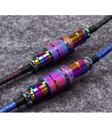 Keychron Câble enroulé Premium - Rainbow Black