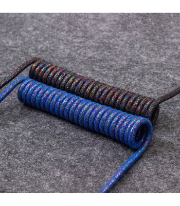 Keychron Premium Coiled Cable - Rainbow Blue