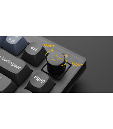 Keychron V1 Barebone ANSI Frosted Black avec bouton