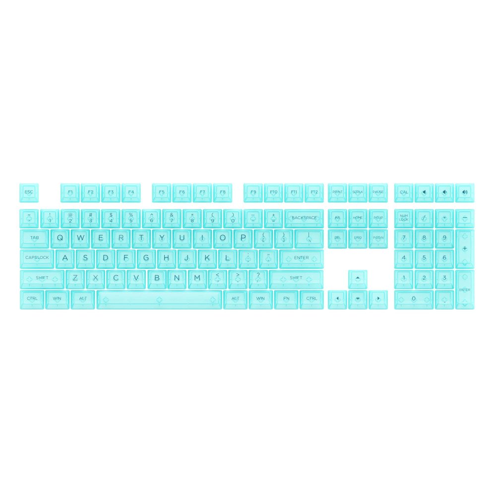 Akko ASA Clear Printed Keycap Mint Fullset